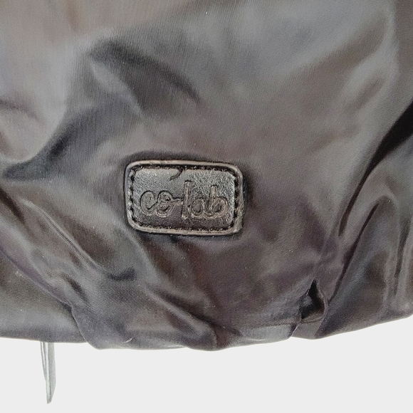 Co-Lab Nylon Crossbody Bag Purse Black Zipper Flap Pocket 25 inch drop a0620 - Picture 8 of 12